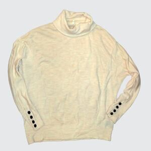 Anthropologie Size Large women's light pink wool blend turtleneck by moth